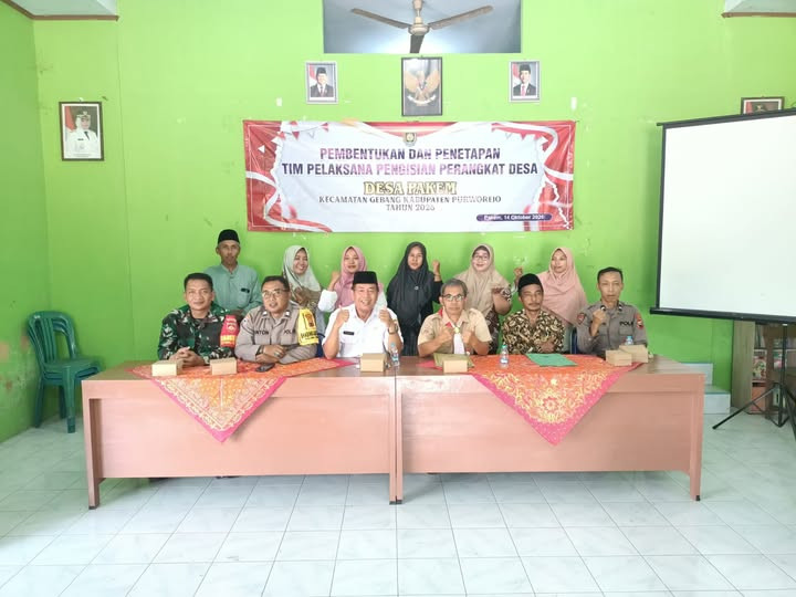 KASI PEMERINTAHAN DESA KECAMATAN GEBANG HADIRI PEMBENTUKAN DAN PENETAPAN TIM PELAKSANA PENGISIAN PERANGKAT DESA PAKEM
