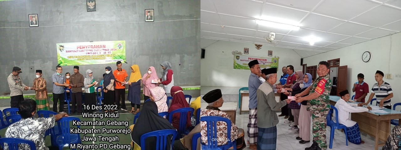 MONITORING PENYALURAN BLT DD TRIWULAN IV DI DESA WINONG KIDUL DAN DESA SIDOLEREN KECAMATAN GEBANG