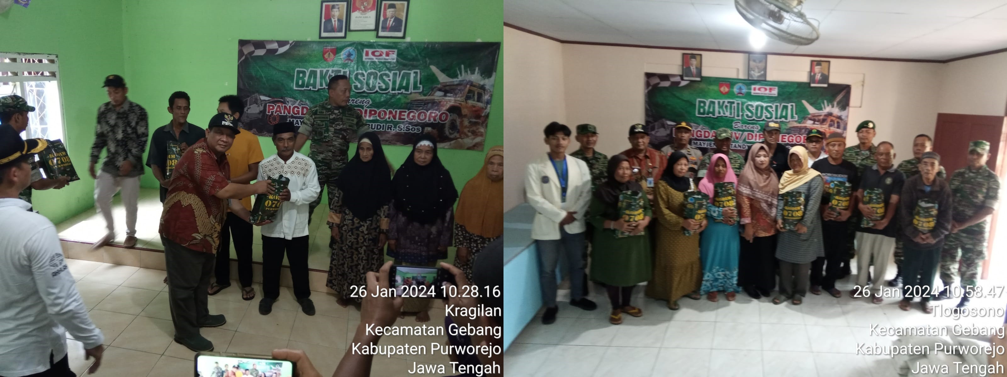 CAMAT GEBANG HADIRI PENYERAHAN BAKSOS OLEH KODIM 0708/PURWOREJO