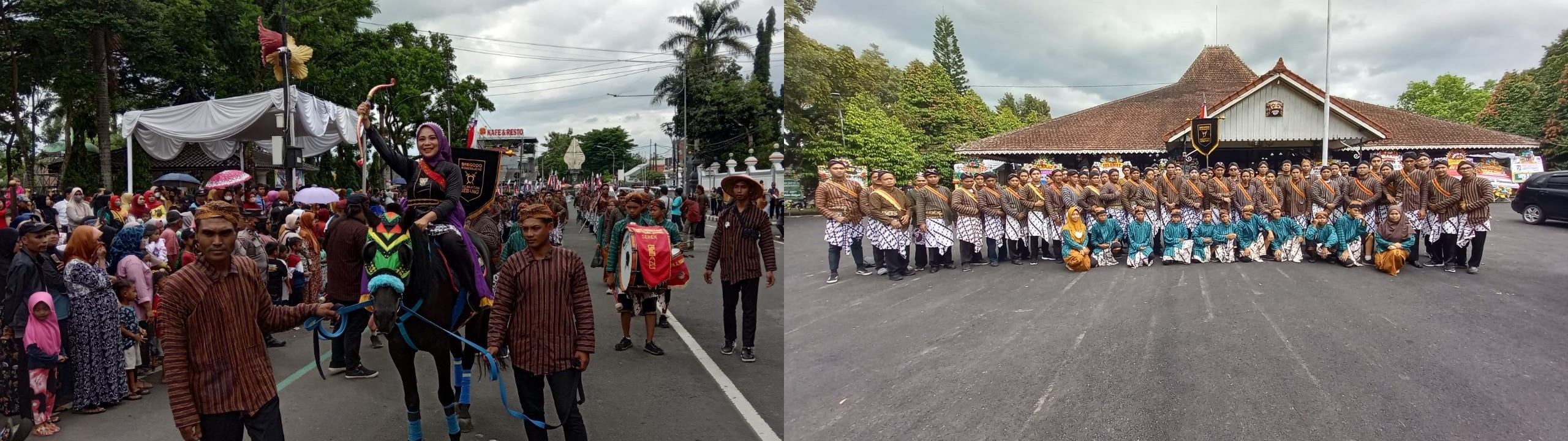 BERGODO KECAMATAN GEBANG RAMAIKAN PAWAI KIRAB BUDAYA KABUPATEN PURWOREJO