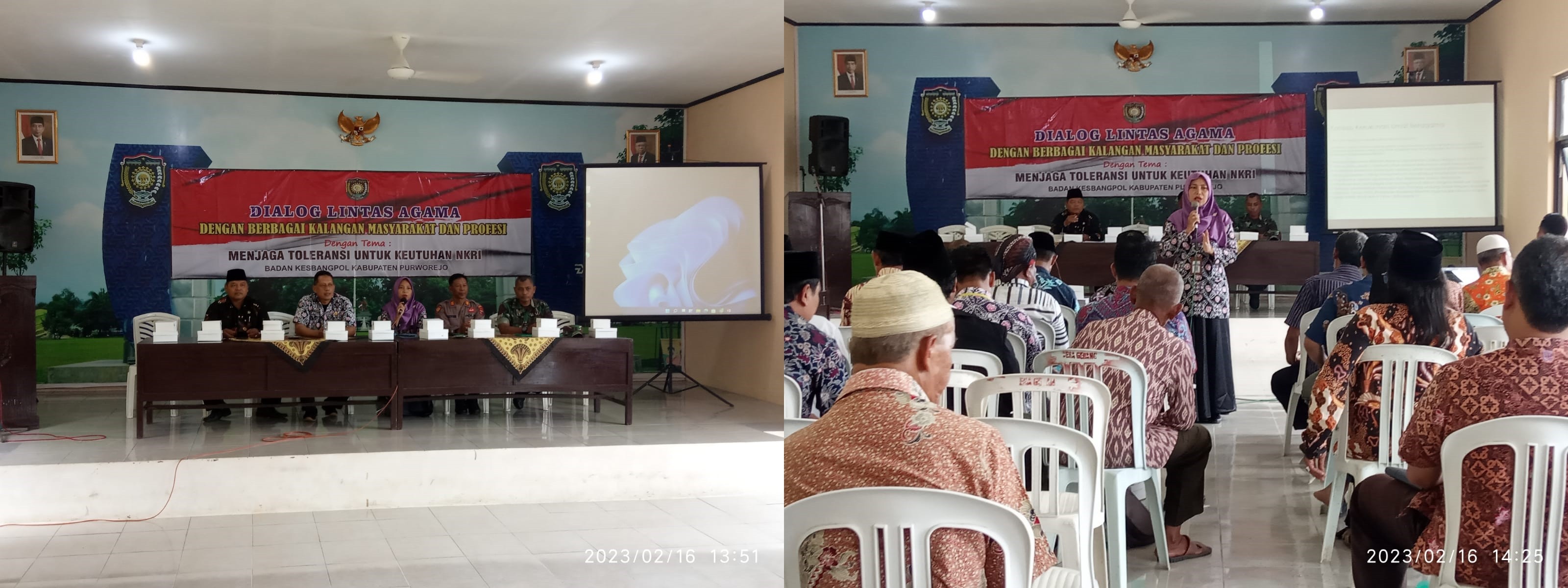 DIALOG LINTAS AGAMA DI GEDUNG AULA PERTEMUAN DESA GEBANG KECAMATAN GEBANG