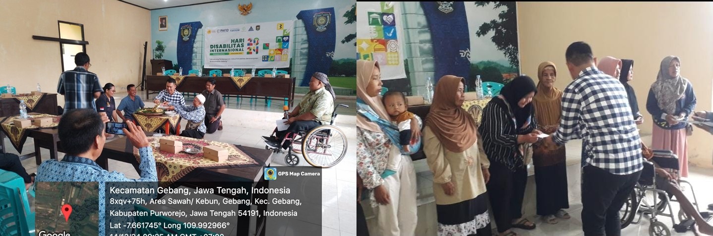 CAMAT GEBANG HADIRI ACARA HARI DISABILITAS INTERNASIONAL DI BALAI DESA GEBANG