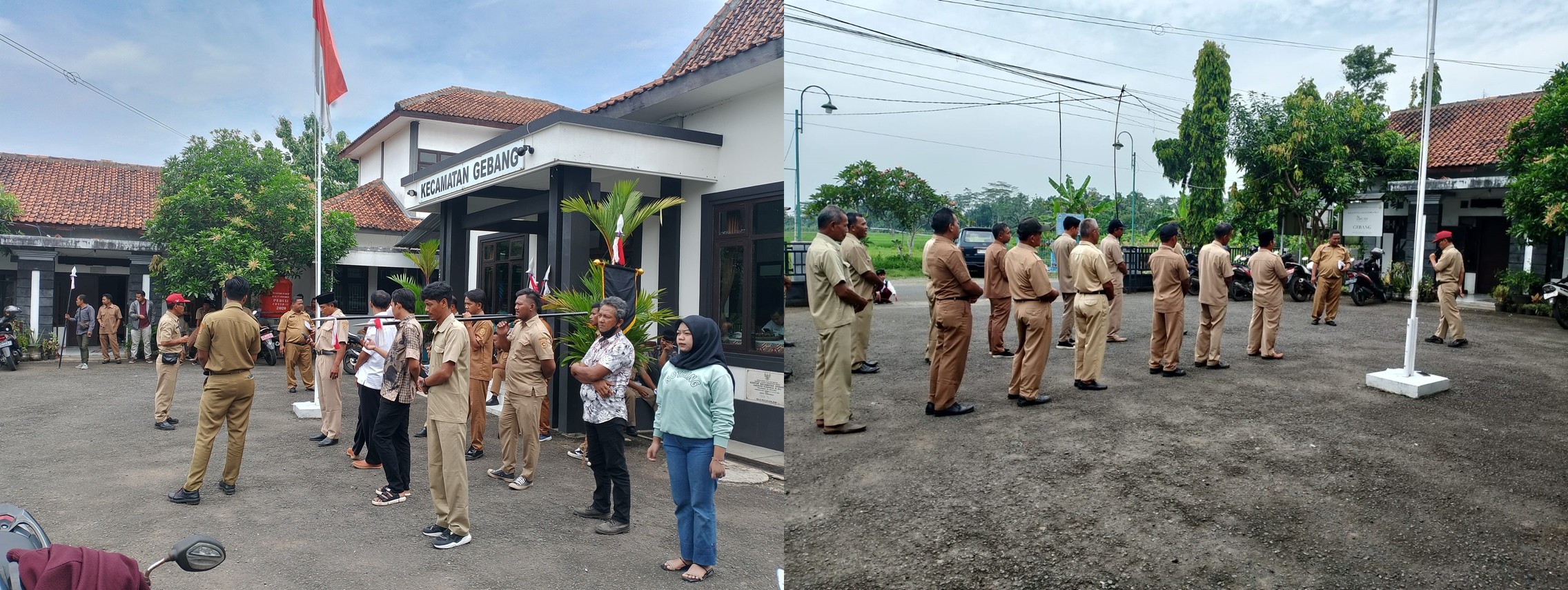 Latihan Pasukan Bergodo Kecamatan Gebang dalam Rangka Hari Jadi Kabupaten Purworejo ke-194