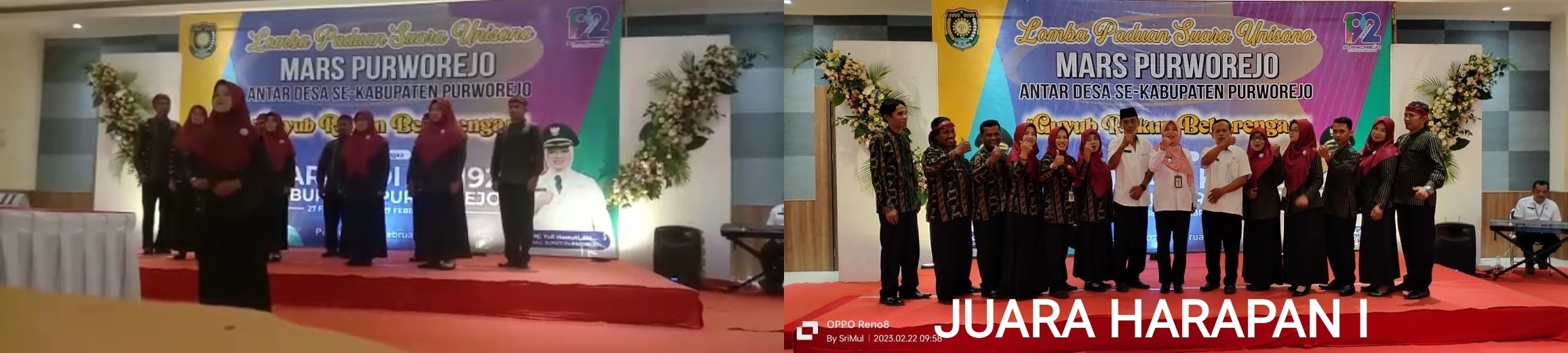 TIM PADUAN SUARA DESA SEREN KECAMATAN GEBANG IKUTI LOMBA MARS PURWOREJO