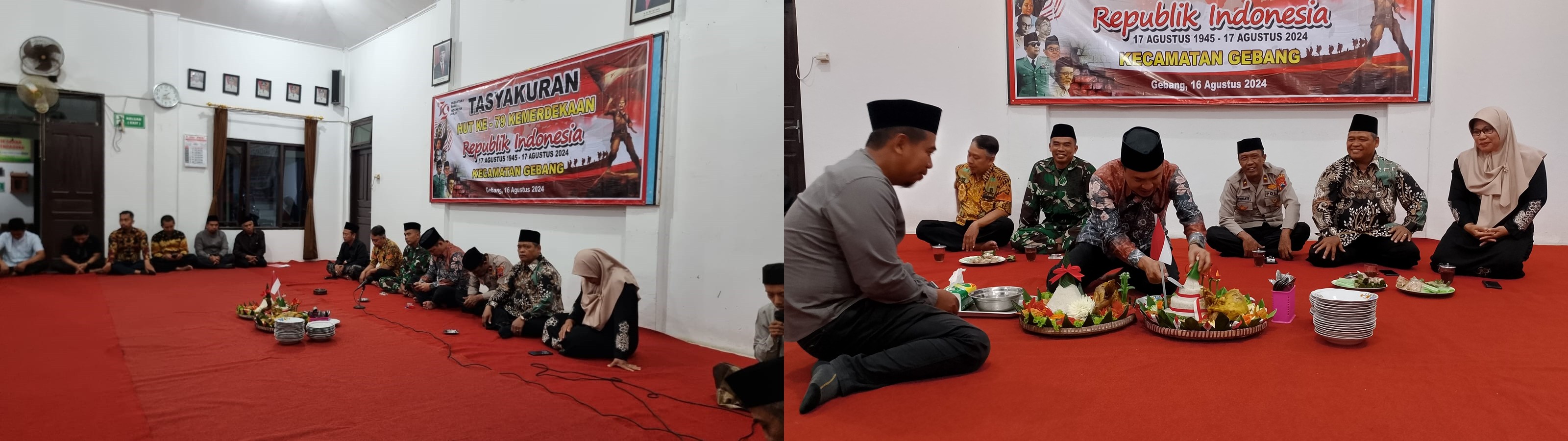 TASYAKURAN HUT RI KE-79 DI KECAMATAN GEBANG BERLANGSUNG KHIDMAT