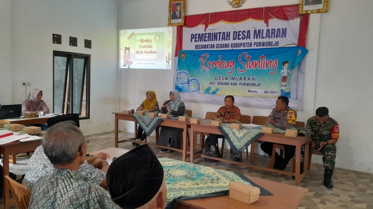 MONITORING DAN PENDAMPINGAN PELAKSANAAN REMBUK STUNTING DESA MLARAN KECAMATAN GEBANG