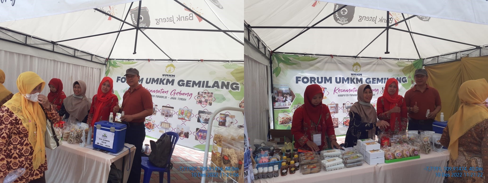 CAMAT GEBANG KUNJUNGI STAND PAMERAN UMKM KECAMATAN GEBANG DI ALUN-ALUN KUTOARJO