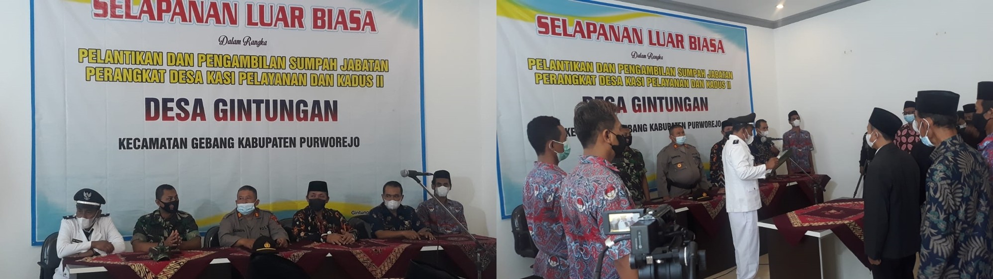 PELANTIKAN PERANGKAT DESA GINTUNGAN