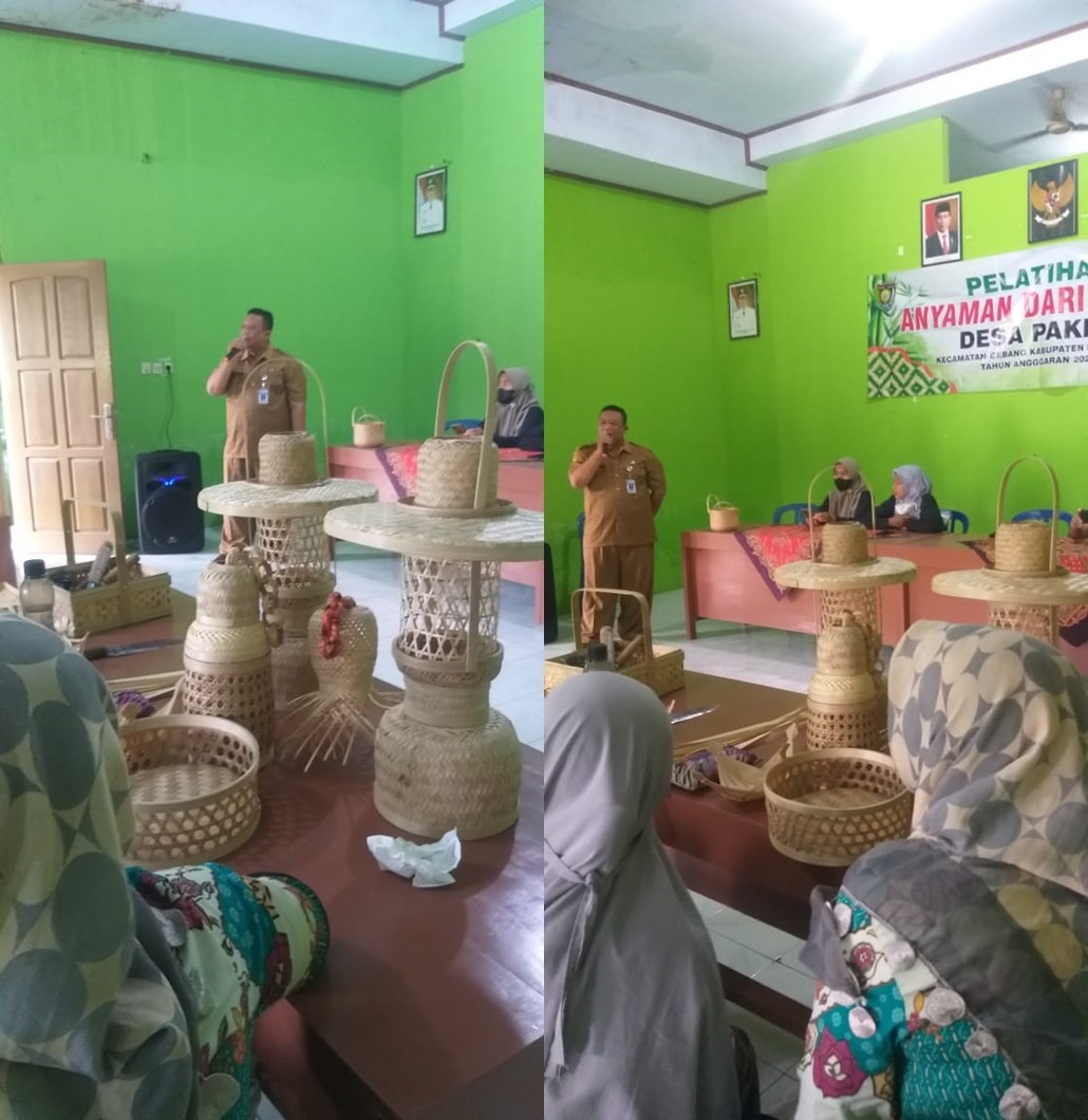 PELATIHAN ANYAMAN DARI BAMBU DI DESA PAKEM KECAMATAN GEBANG