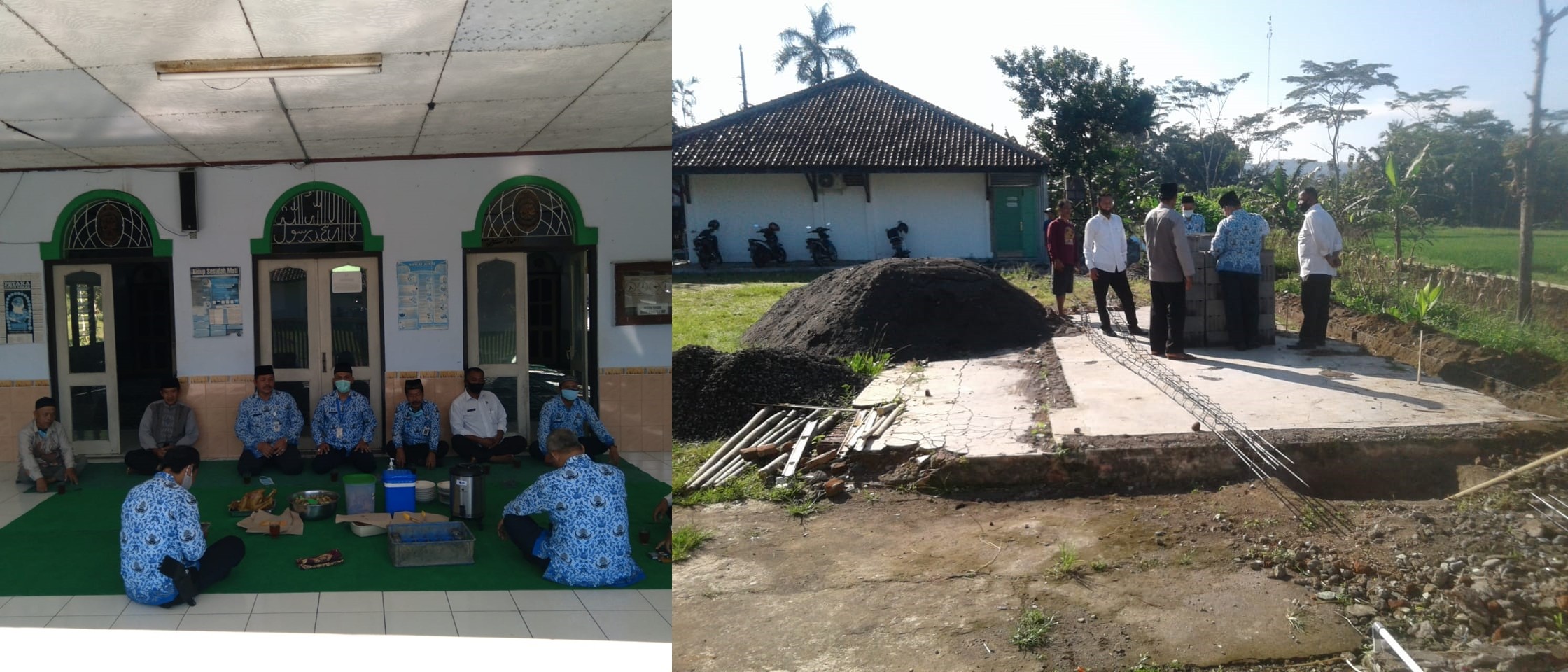 PELETAKAN BATU PERTAMA PEMUGARAN MASJID ACHMAD YANI GEBANG