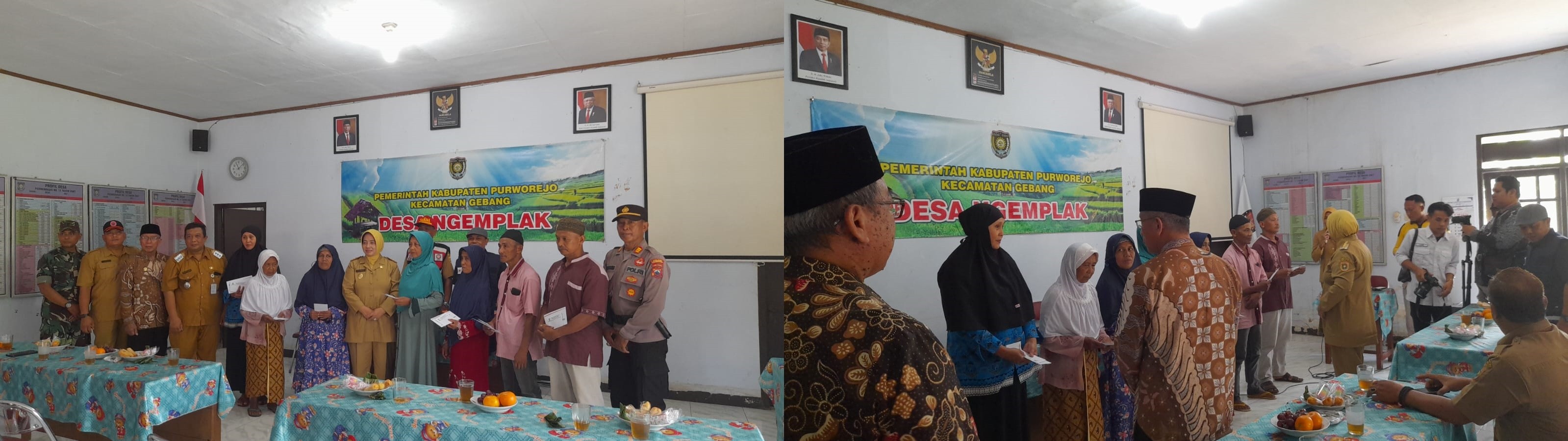 WARGA KORBAN ANGIN KENCANG DI KECAMATAN GEBANG TERIMA BANSOS OLEH BUPATI PURWOREJO