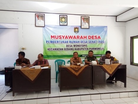 Menghadiri Musyawarah Desa Pembentukan Kader Rumah Desa Sehat Desa Wonotopo