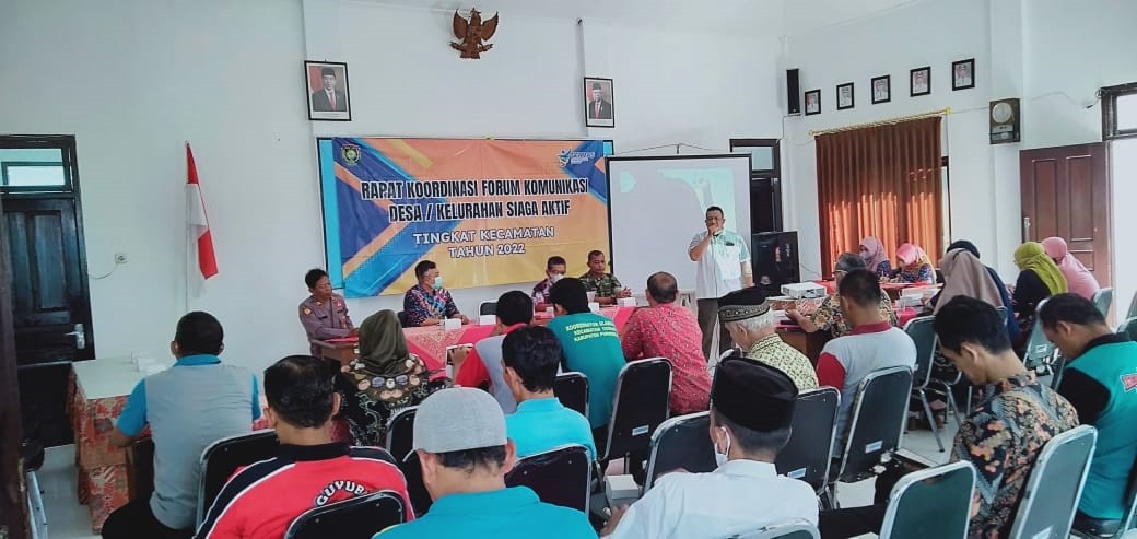 RAPAT KOORDINASI FORUM KOMUNIKASI DESA/KELURAHAN SIAGA AKTIF TINGKAT KECAMATAN TAHUN 2022