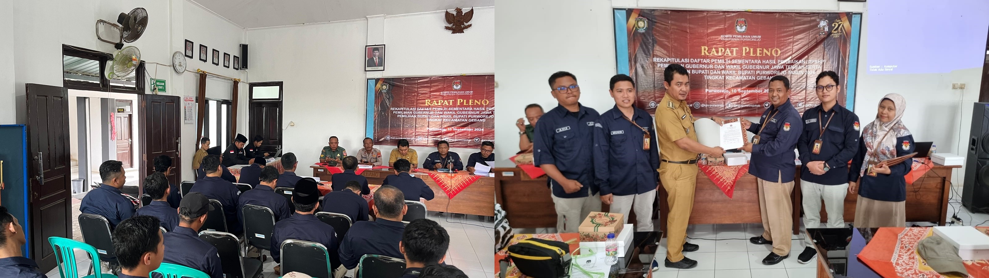 CAMAT GEBANG HADIRI RAPAT PLENO TERBUKA REKAPITULASI DPSHP TINGKAT KECAMATAN GEBANG