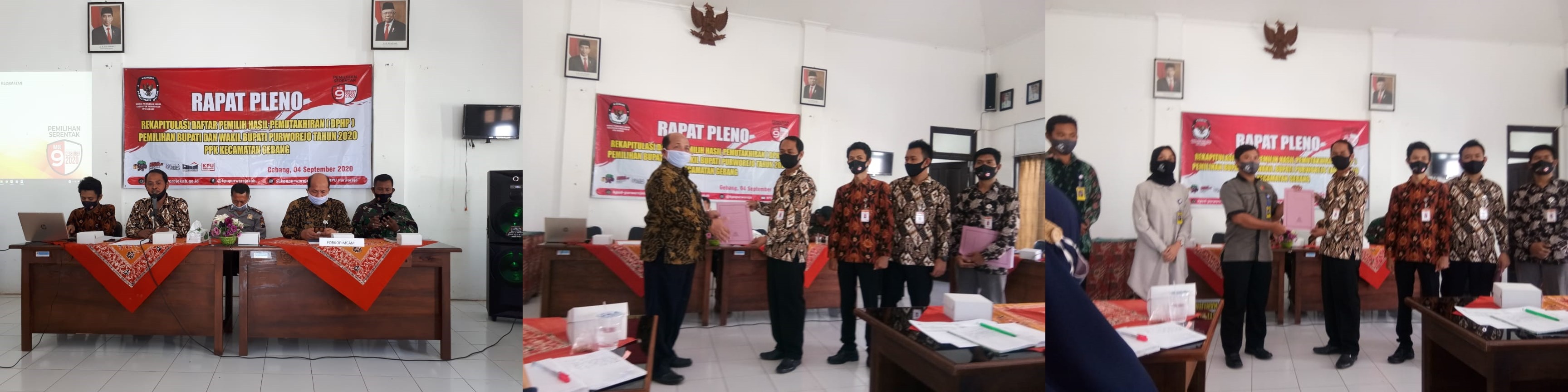 RAPAT PLENO REKAPITULASI DAFTAR PEMILIH HASIL PEMUTAKHIRAN PILKADA 2020