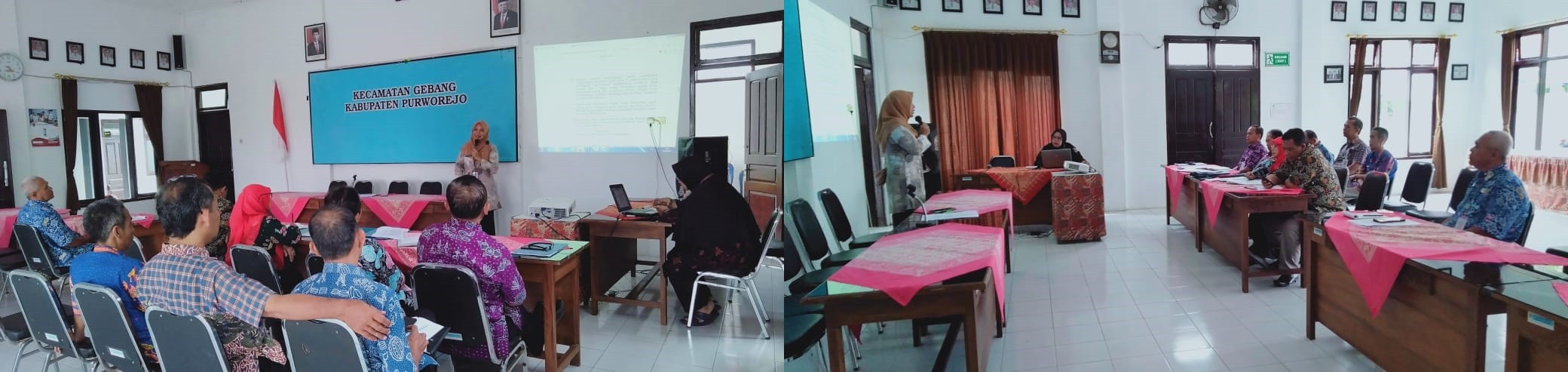 TINGKATKAN KOORDINASI, ANGGOTA TIM PENGAWAS DAN FASILITASI PILKADES KECAMATAN GEBANG LAKSANAKAN RAPAT DI PENDOPO KECAMATAN GEBANG