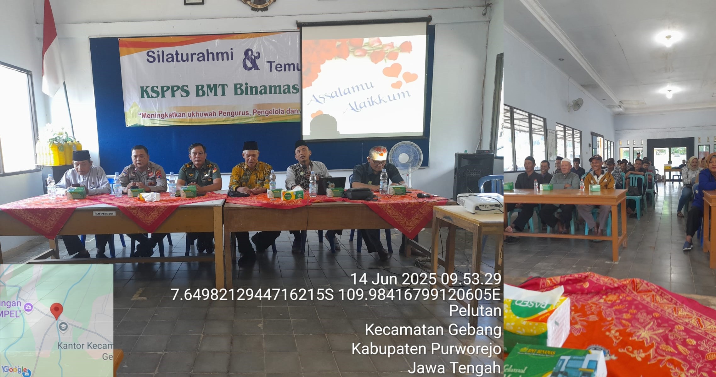 Camat Gebang Diwakili Kasi PU dan Tramtibum Hadiri Temu Anggota KSPPS BMT BINAMAS di Desa Pelutan