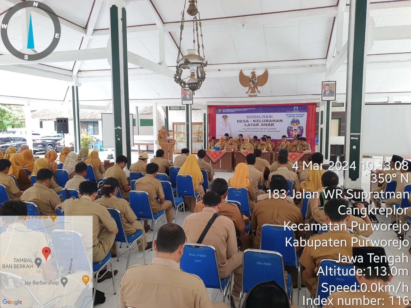 CAMAT GEBANG HADIRI SOSIALISASI DESA/KELURAHAN LAYAK ANAK KABUPATEN PURWOREJO