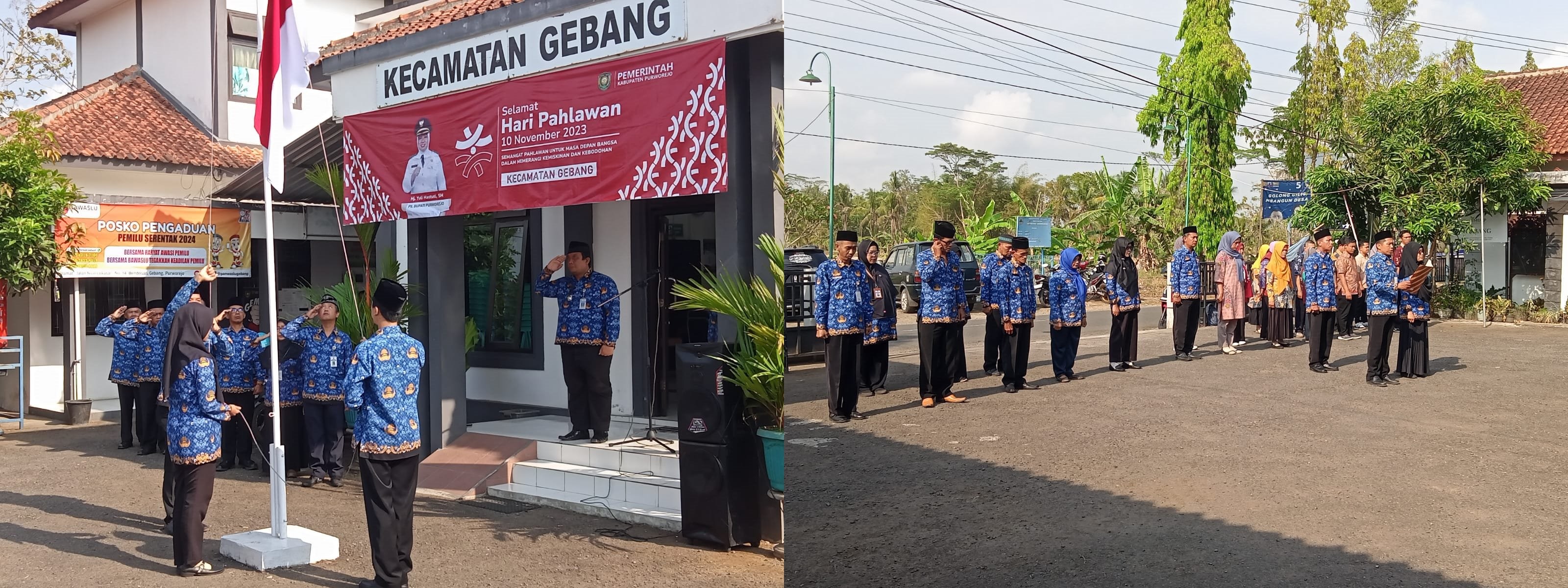 UPACARA BENDERA PERINGATAN HARI PAHLAWAN TAHUN 2023 KECAMATAN GEBANG