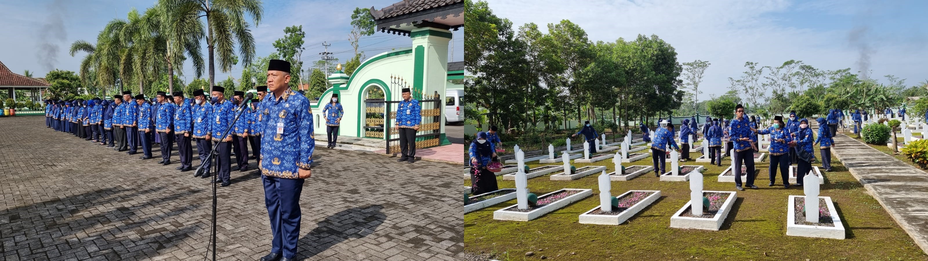 UPACARA DAN ZIARAH MAKAM PAHLAWAN DI TMP PROJO HANDOKO LOYO