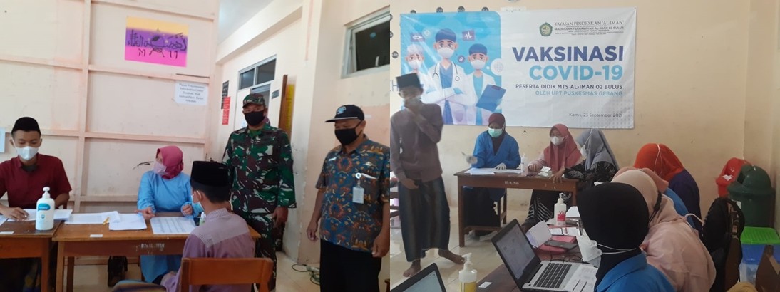 MONITORING VAKSINASI DI MTS AL-IMAN BULUS