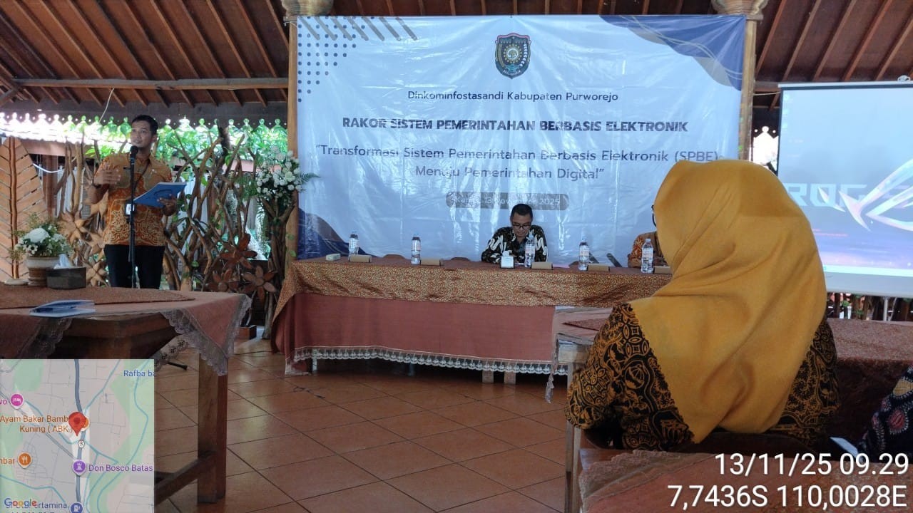 Sekretaris Kecamatan Gebang Hadiri Rakor Sistem Pemerintahan Berbasis Elektronik Kabupaten Purworejo